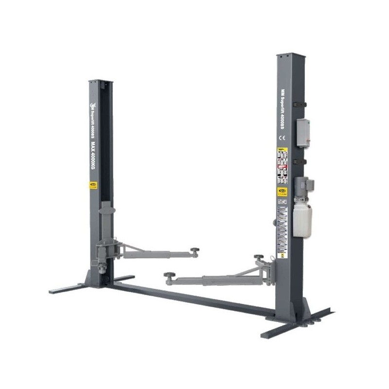 Mm superlift 4000bs - podnośnik 2-kolumnowy łączony dołem na ramie o udźwigu 4000kg