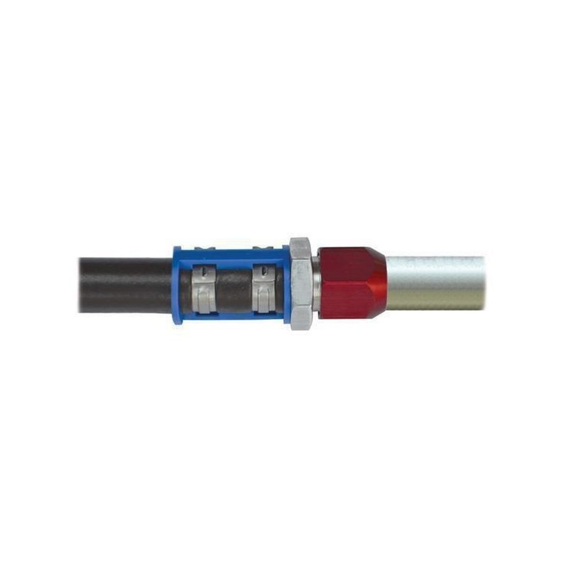 Łącznik przewód aluminiowy z przewodem gumowym 180 stopni - 1/2 a/c  8 a/c hose