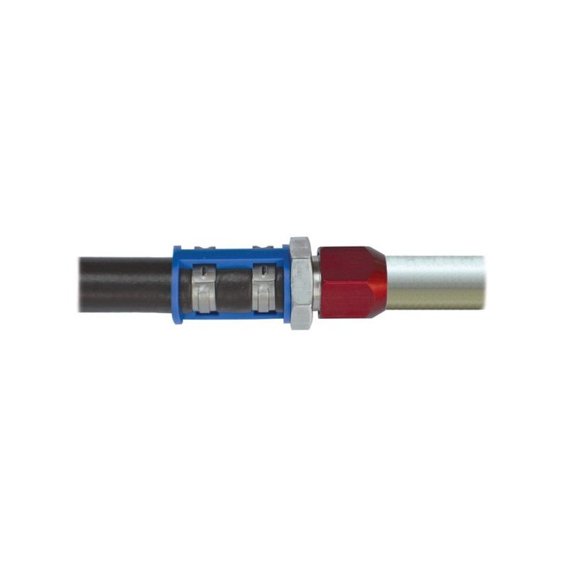 Łącznik przewód aluminiowy z przewodem gumowym 180 stopni - 3/4 a/c  12 a/c hose