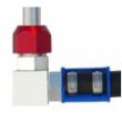 Łącznik przewód aluminiowy z przewodemm gumowym 90 stopni 3/8 (95mm)- 7