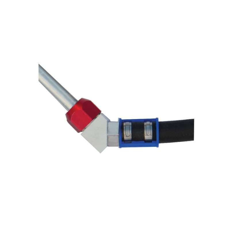 Łącznik przewód aluminiowy z przewodem gumowym 45 stopni-1/2 (127mm) -9