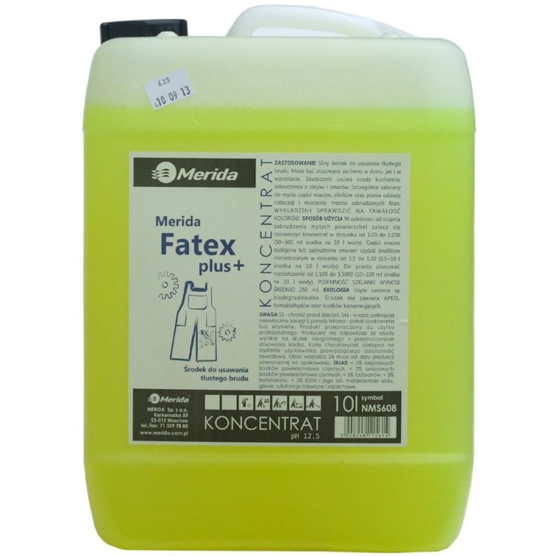 Merida fatex plus 10 l środek do tłustego brudu