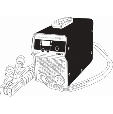 Inwertorowy porostownik z rozruchem start 12/24v - 80a - 600a - 800 ah lcd kable 21 m