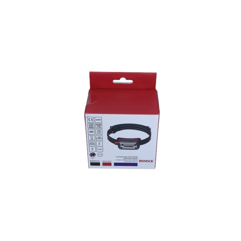 Lampa czołówka color pro z sensorem 250 lm