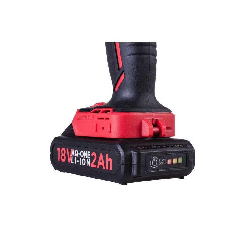 Wiertarko-wkrętarka udarowa bezszczotkowa 18v acu 62nm 2ah kpl z ładowarką i 1 baterią