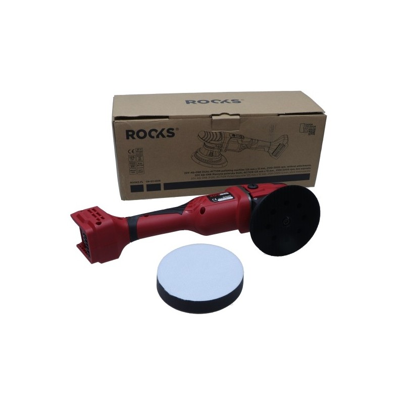 20v aq-one maszyna polerska dual-action 125 mm x 15 mm  2100-5000 rpm bez osprzętu
