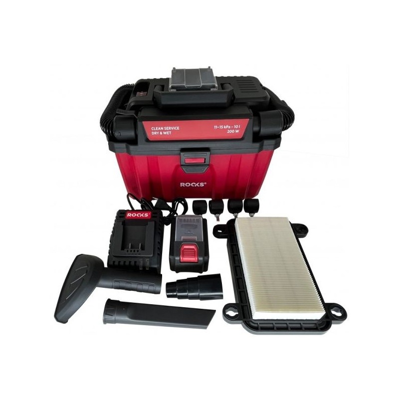 20v aq-one odkurzacz przenośny drywet 100-200w-10l-hepa 4ah bmc
