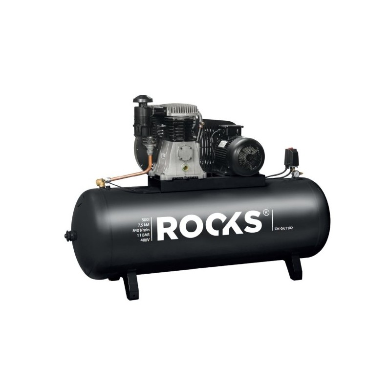 Kompresor tłokowy 500 l - 75 km - 840 l/min - 11 bar - 400v