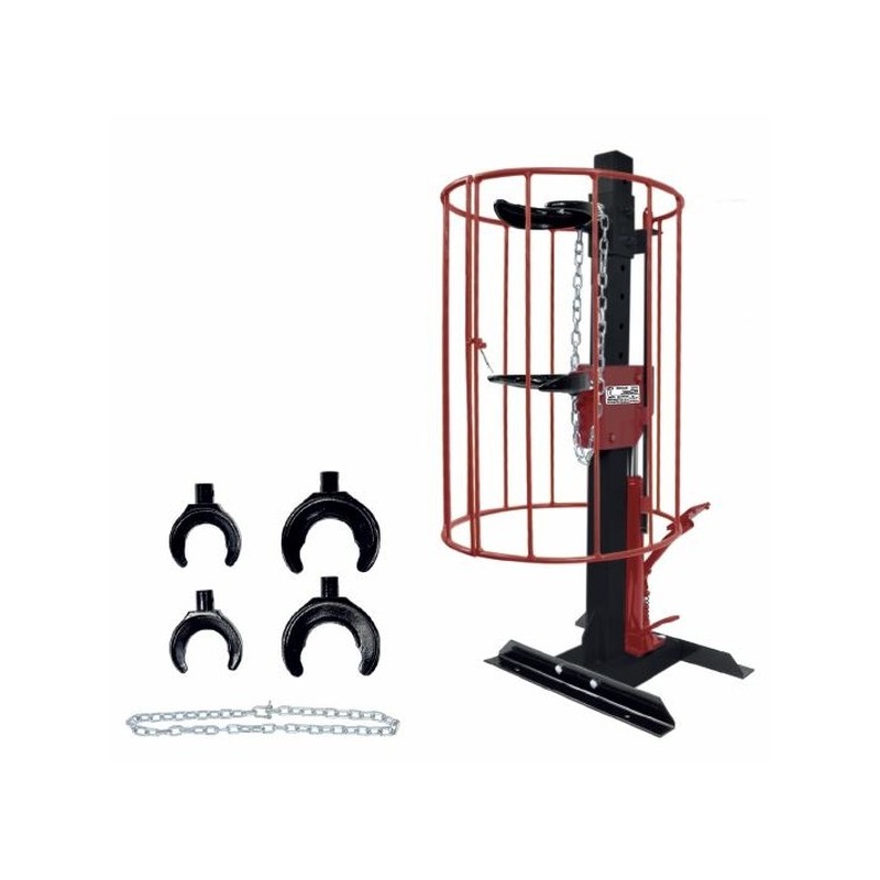 Ściągacz sprężyn hydrauliczny stacjonarny z koszem 1000 kg
