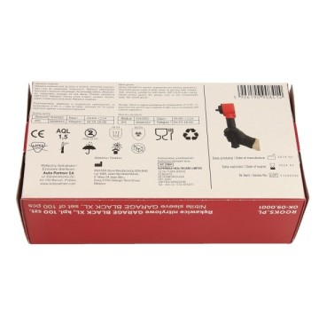 Rękawice nitrylowe garage black xl kpl 100 szt