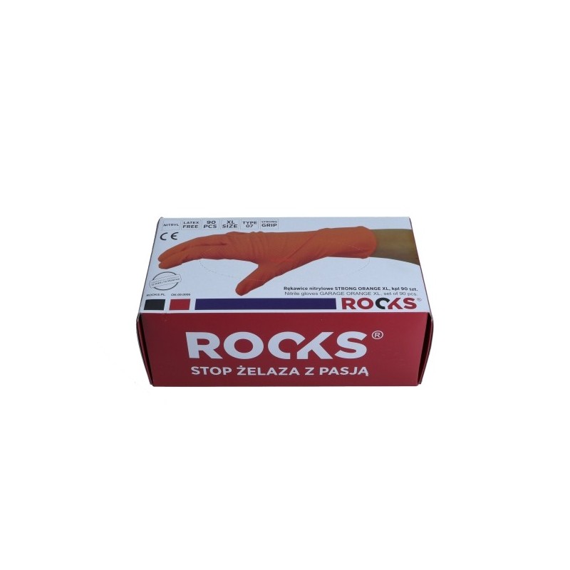 Rękawice nitrylowe strong orange xl kpl 50 szt
