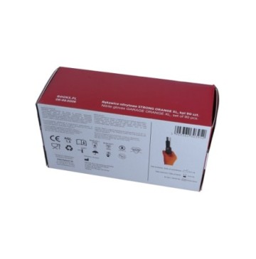 Rękawice nitrylowe strong orange xl kpl 50 szt