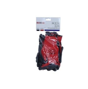 Rękawice polyester-nitrille rozmiar xxl 5 par robocze