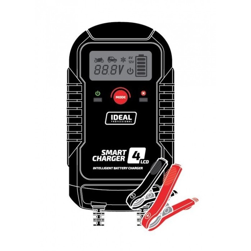 Prostownik smart charger 4 lcd 6v / 12v 4a