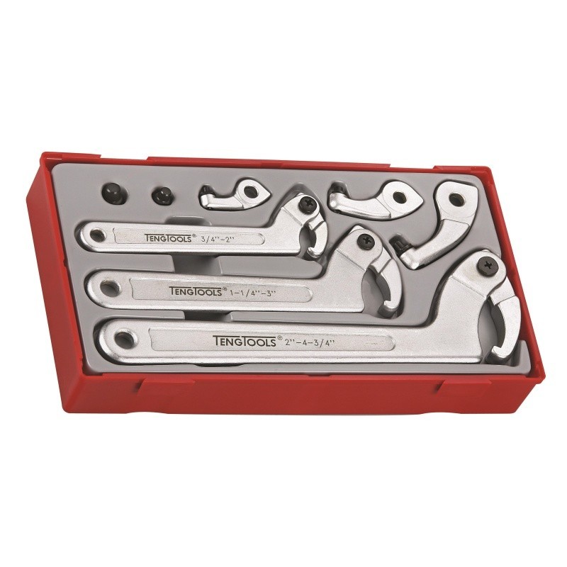 Zest kluczy hakowych teng tools tthp08 8 el