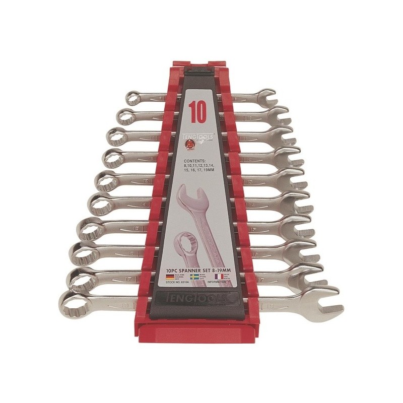 Zest kluczy płasko-oczkowych teng tools 6510a