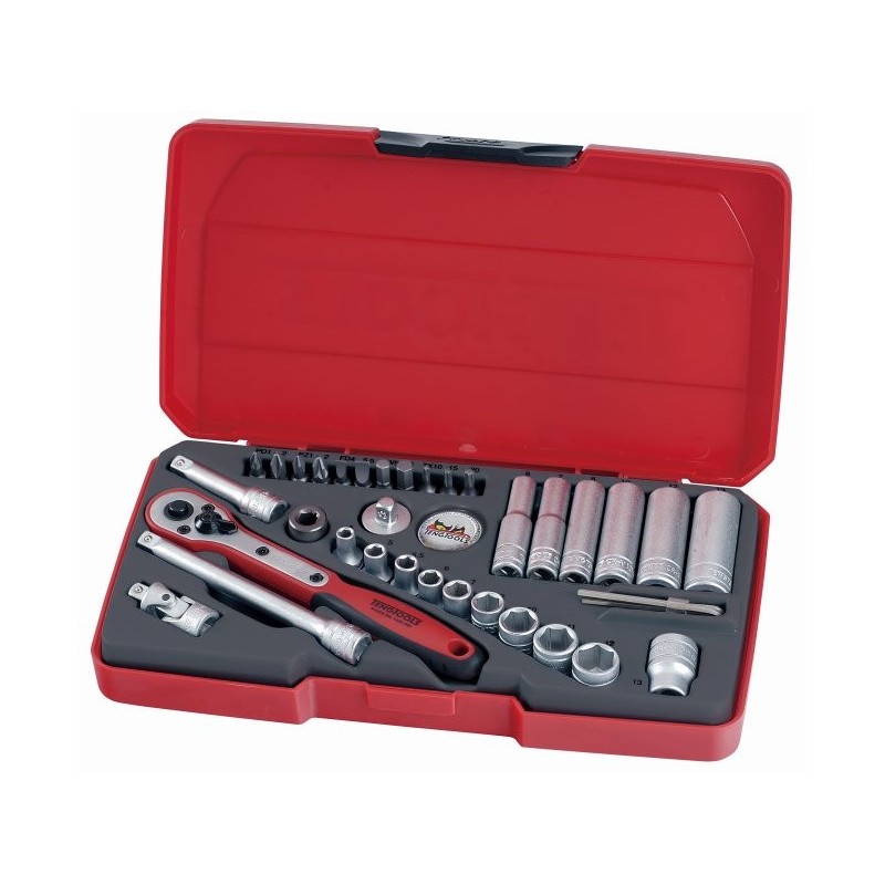 Zest kluczy nasadowych z chwytem 1/4 teng tools t1436