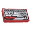 Zest kluczy nasadowych z chwytem   teng tools tt1218