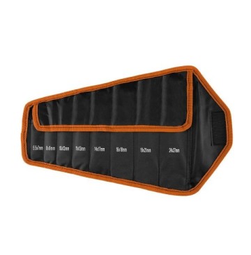 Klucze płaskie dwustronne super cienkie 55 x 27 mm zestaw 8 szt materiałowe etui