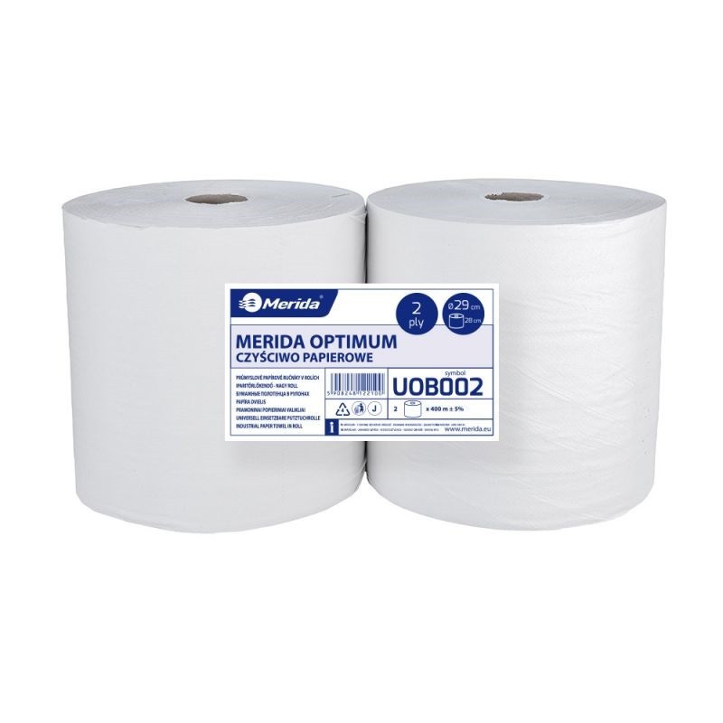 Czyściwo papier optimum śr29cm dł400m 2-warst 2szt białe