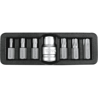 KOŃCÓWKI WKRĘTAKOWE TORX SECURITY, T25-T55, 7SZT.