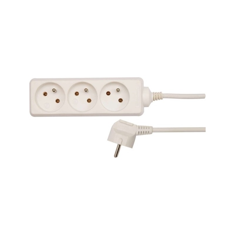 Przedłużacz elektr/biały/ 3g z/u 15m