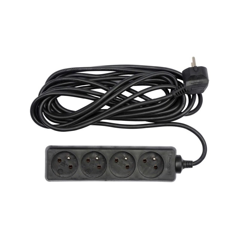 Przedłużacz elektr 4g z/u 15m /czarny/