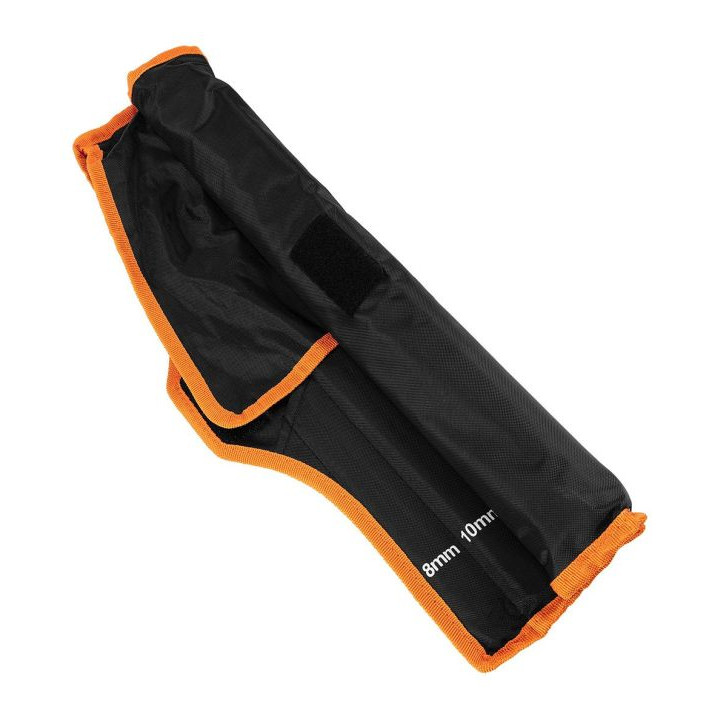 KLUCZE OCZKOWE Z GRZECHOTKĄ, DŁUGIE, ZESTAW 6 SZT., 8 - 19 MM, MIĘKKIE ETUI