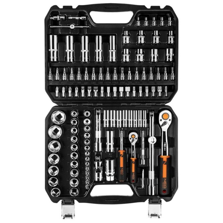 KLUCZE NASADOWE 1/4", 1/2", ZESTAW 110 SZT., CRV