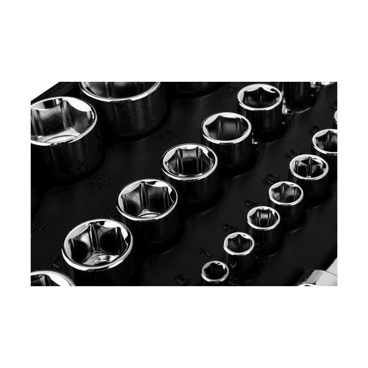 KLUCZE NASADOWE 1/4", 1/2", ZESTAW 110 SZT., CRV