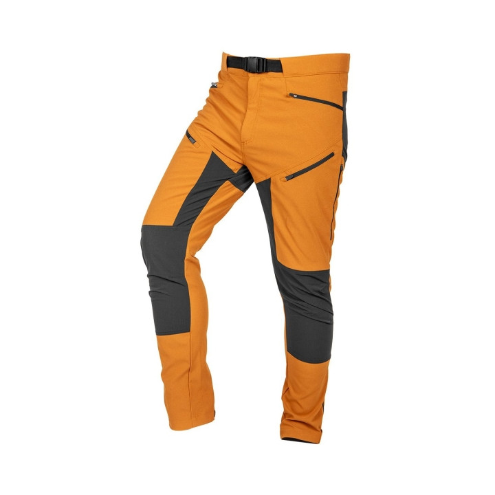 SPODNIE ROBOCZE OUTDOOR, 4 WAY STRETCH, MUSZTARDOWO-SZARE, ROZMIAR L