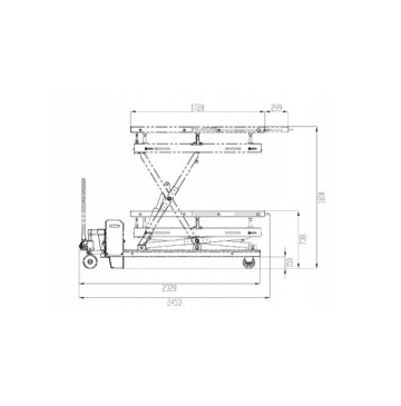 Podnośnik platformowy wp1500 nortec pro 1500kg