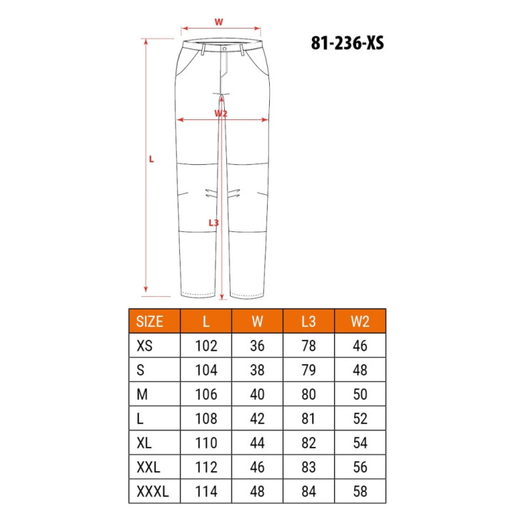 SPODNIE ROBOCZE DENIM, CZARNE, ROZMIAR XXL