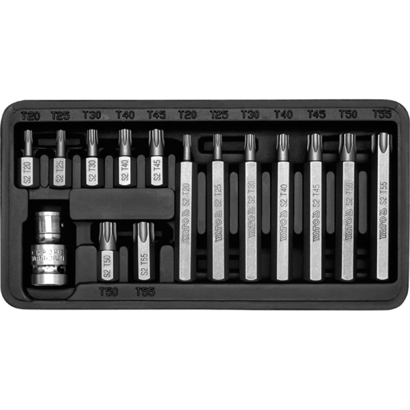 Końcówki wkrętakowe torx kpl 15szt