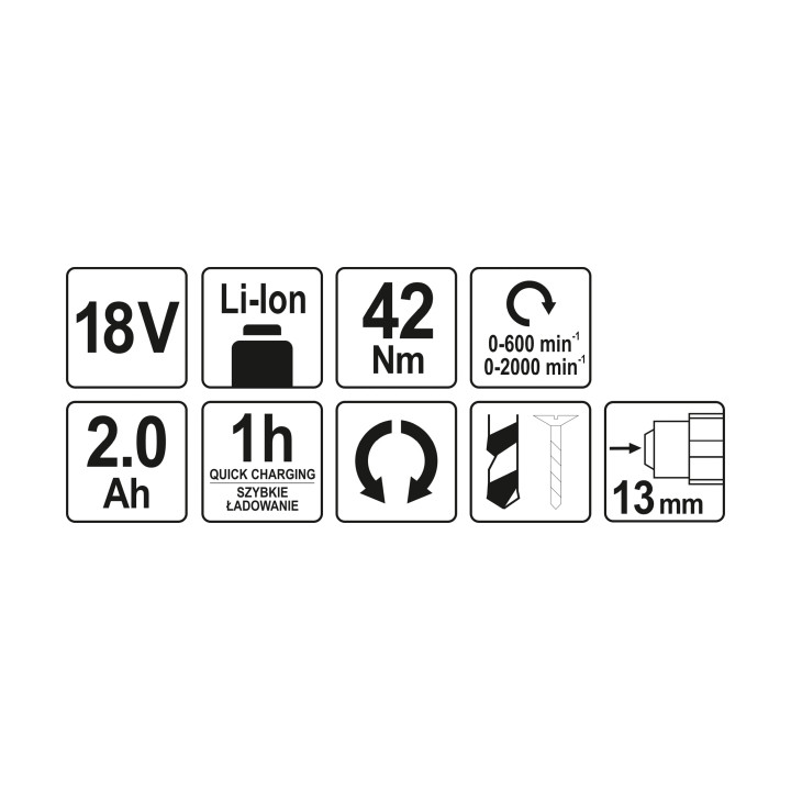 WIERTARKO-WKRĘTARKA 18V BEZSZCZOTKOWA