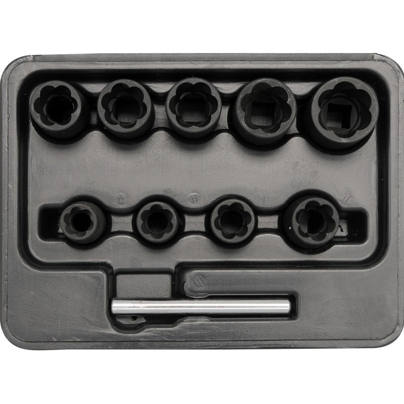 Zestaw wykrętaków do śrub 3/8 10-19mm 10cz