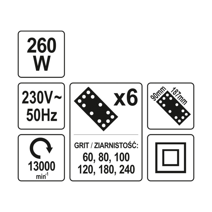 SZLIFIERKA OSCYLACYJNA 260W