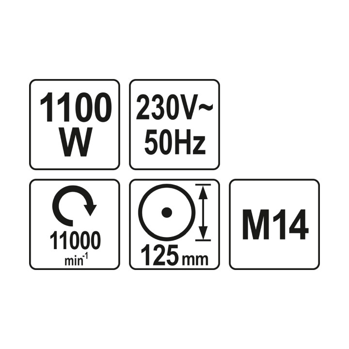 SZLIFIERKA KĄTOWA 1100W