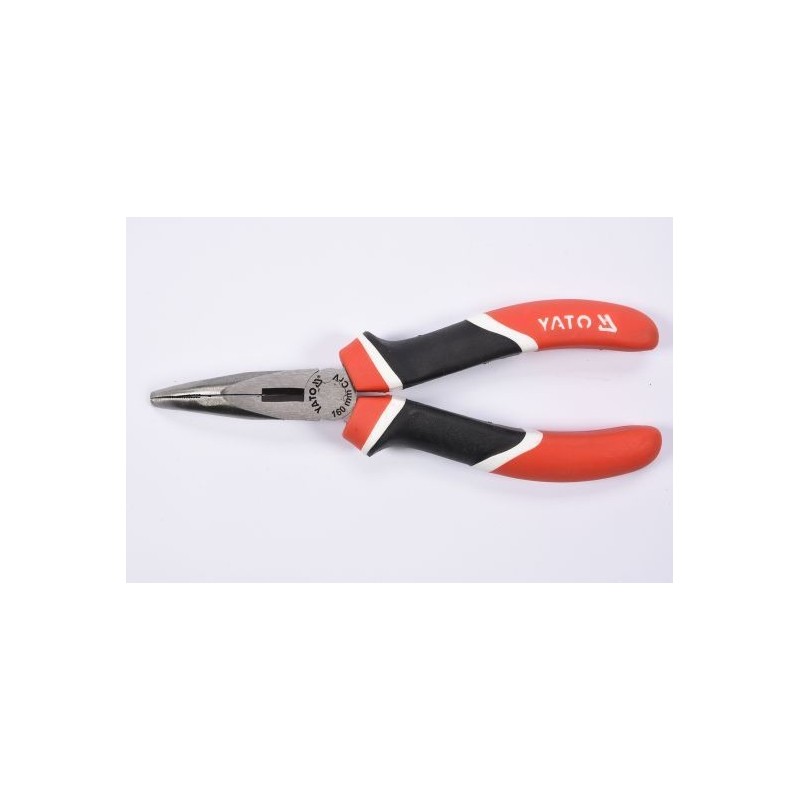 Szczypce wydłużone wygięte crv 160mm trójkolor rękojeści