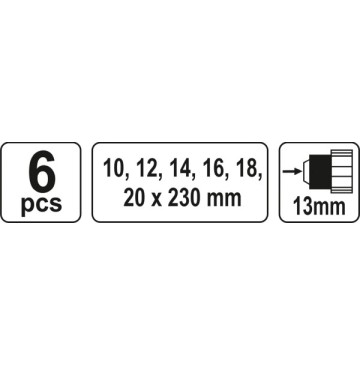 Zestaw świdrów do drewna 6cz 10-20mm