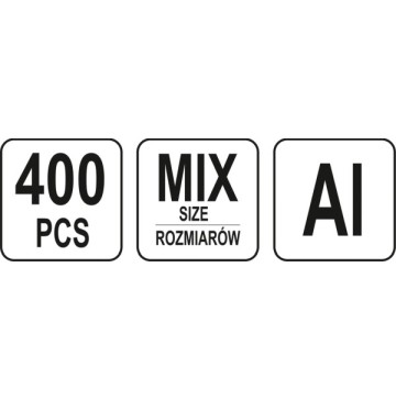 Nity zrywalne mix 400szt