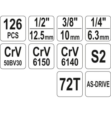 Zestaw narzędziowy 126cz