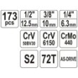 Zestaw narzędziowy 1/4 3/8 1/2 kpl 173szt