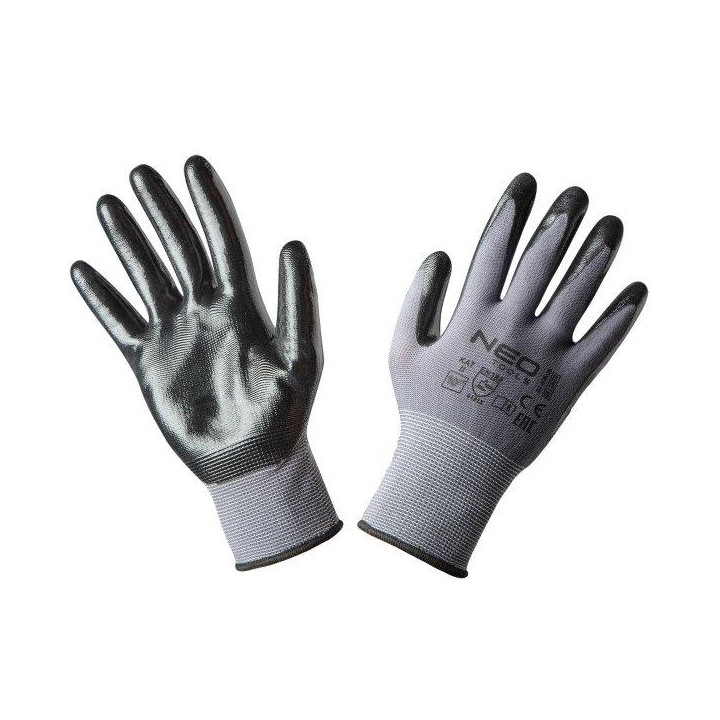 RĘKAWICE ROBOCZE, NYLON POKRYTY NITRYLEM, 4131X, 10