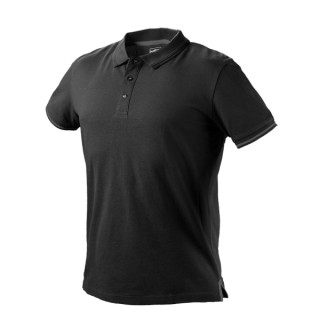 KOSZULKA POLO DENIM, CZARNA, ROZMIAR M