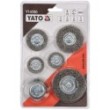 Zestaw szczotek z trzpieniem inox 6szt
