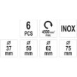Zestaw szczotek z trzpieniem inox 6szt
