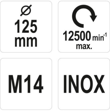 Szczotka tarczowa m14 inox 125mm