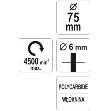 Szczotka tarczowa włóknina 75mm