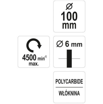 Szczotka tarczowa z trzpieniem 100mm